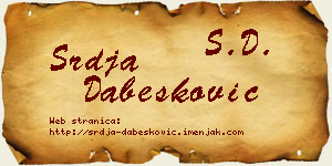 Srđa Dabesković vizit kartica